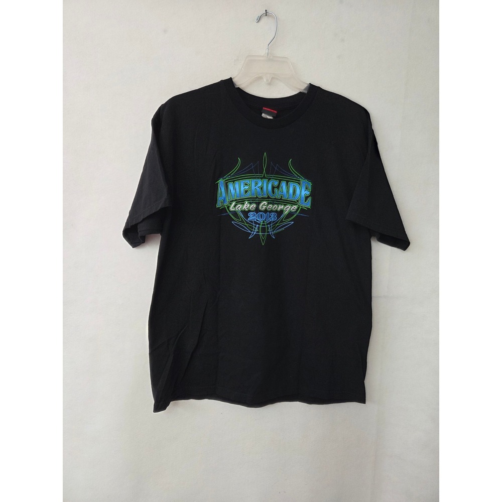 Hot Leathers Americade Lake George 2013 T-Shirt Mens XL Black Graphic Tee